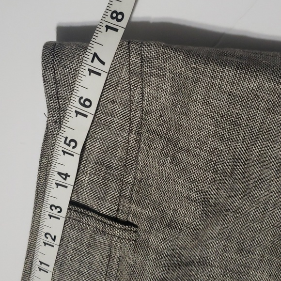 Ann Taylor Career Dress Pants Flat Front Wide Leg Linen Blend - Picture 3 of 11